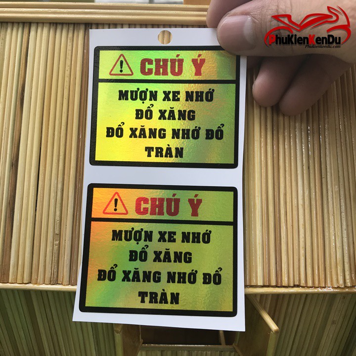 TEM CẢNH BÁO HÀI HƯỚC COMBO 2 CẶP [4 MIẾNG]