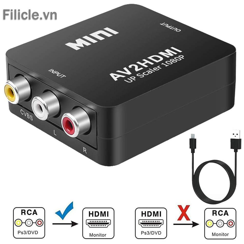 Đầu chuyển đổi AV sang HDMI mini AV2HDMI độ phân giải 1080P cho máy chiếu HDTV