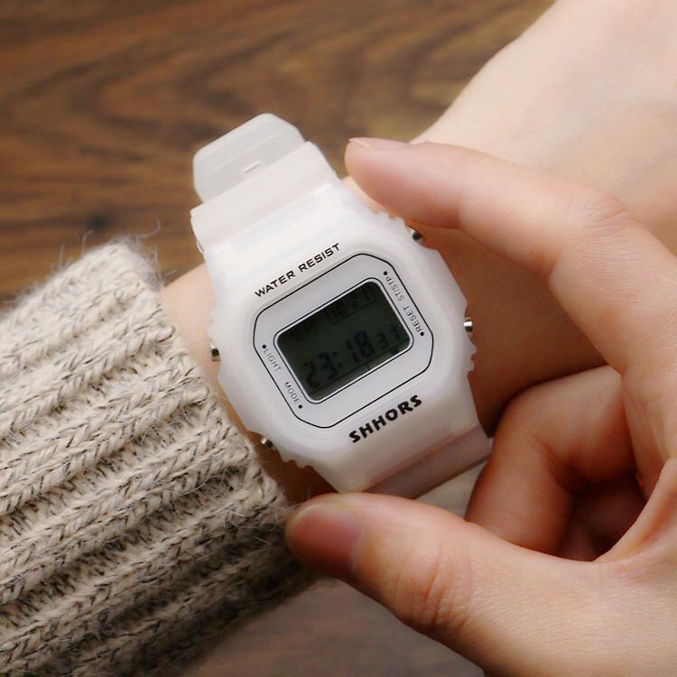 ĐỒNG HỒ NAM NƯ SHHORS VUÔNG 2 MÀU ĐEN TRẮNG D361 SIÊU ĐẸP | BigBuy360 - bigbuy360.vn