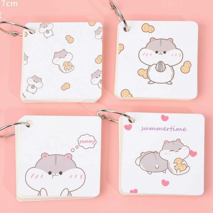 Flashcard học từ vựng ngoại ngữ hình vuông khủng long và các nhân vật hoạt hình cute/ flashcard ghi nhớ từ vựng 80 tờ