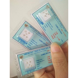 Đá đính răng kim cương nhân tạo 5 viên/ vỉ đồng giá 199k