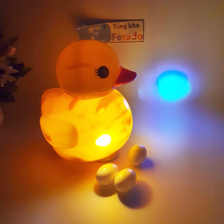 Đồ Chơi Vịt Biết Đẻ Trứng, Phát Nhạc, Di Chuyển, Đầu Có Thể Xoay, Chạy Pin Đáng Yêu Cho Bé, Hàng Việt Nam Chất Lượng Cao