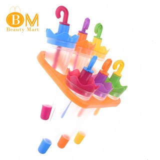 Bộ 6 cái khuôn làm kem/kẹo mút hình cây dù