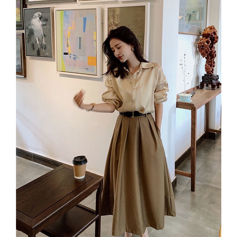 Set đầm công sở hai mảnh sang trọng thời trang mùa thu 2021 cho nữ