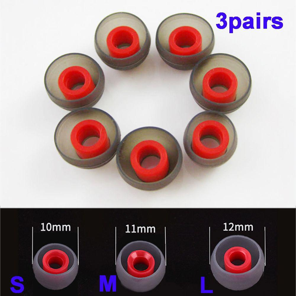 Set 3 Cặp Nút Tai Nghe Nhét Tai Bằng Silicon Hai Màu Size S M L