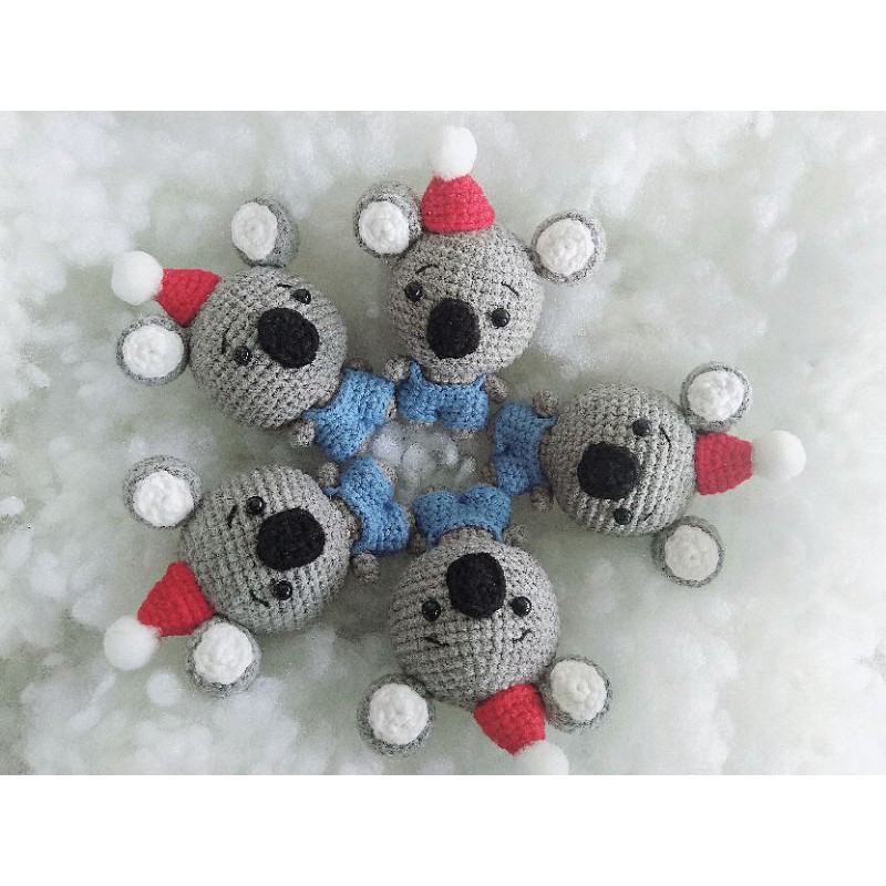 Móc khóa gấu koala bằng len