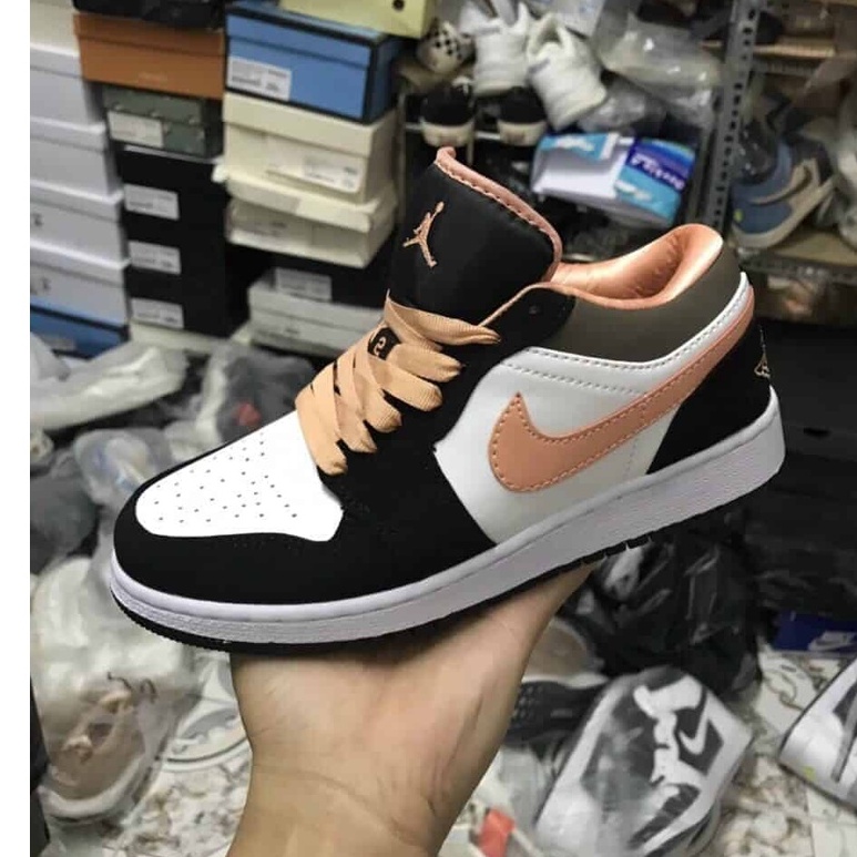 Giày thể thao jordan 1 low peach cổ thấp, giày sneaker nâu cam cổ thấp nam nữ hàng cao cấp | BigBuy360 - bigbuy360.vn