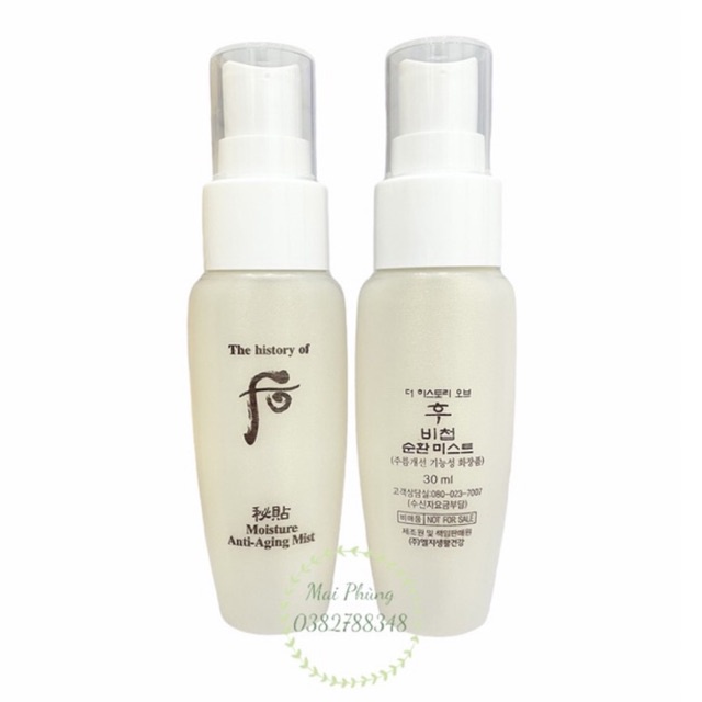 Xịt khoáng Whoo Moisture Anti-Aging Mist mini