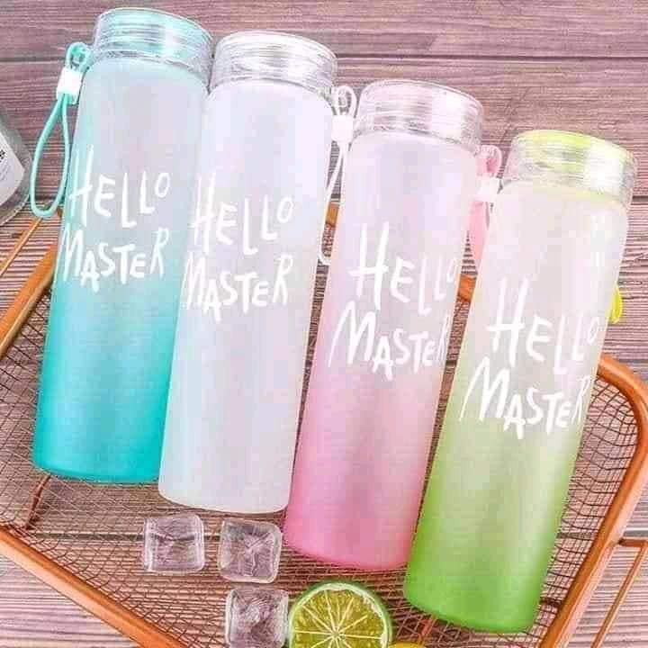 XẢ LỖ Bình nước thủy tinh Hello Master 400ml