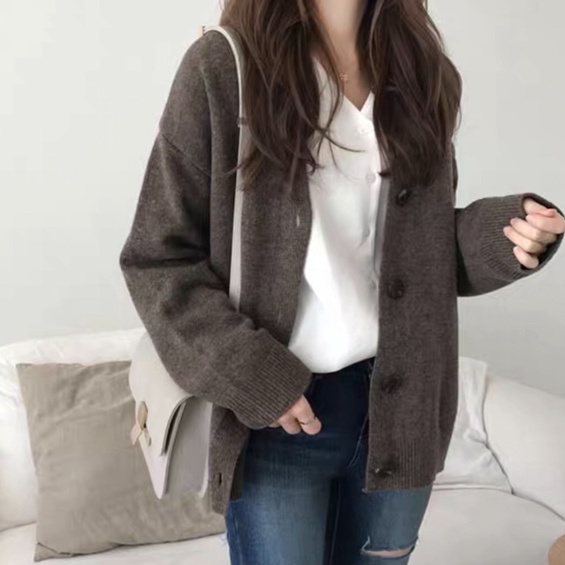 ［ＨÀＮＧ ＭỚＩ ＶỀ］🐰❄⛄Áo Khoác Cadigan Nữ Phong Cách Hàn Quốc💜💙🖤Len Lông Thỏ Dày Dặn Siêu Mịn🐰❄⛄