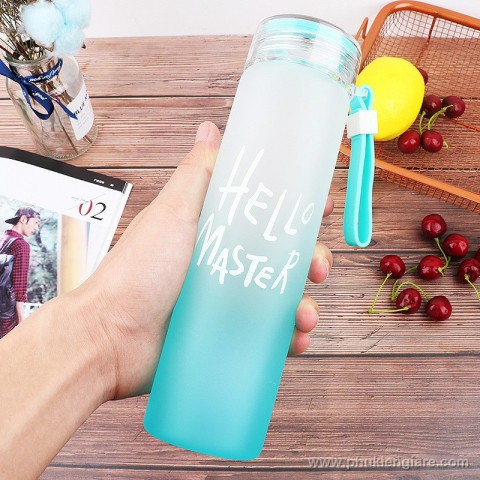 SỈ 8,5K -Bình Nước Thủy Tinh Hello Master 480 ml