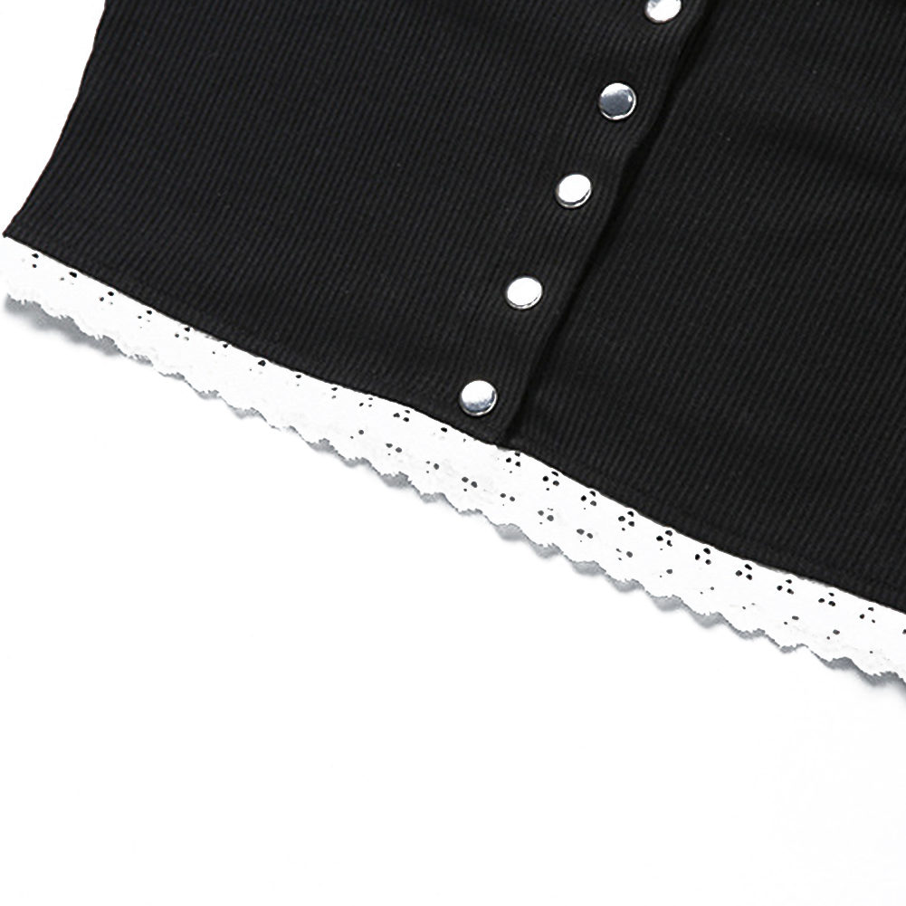 Áo Lửng Hai Dây Phối Ren Gợi Cảm Cho Nữ