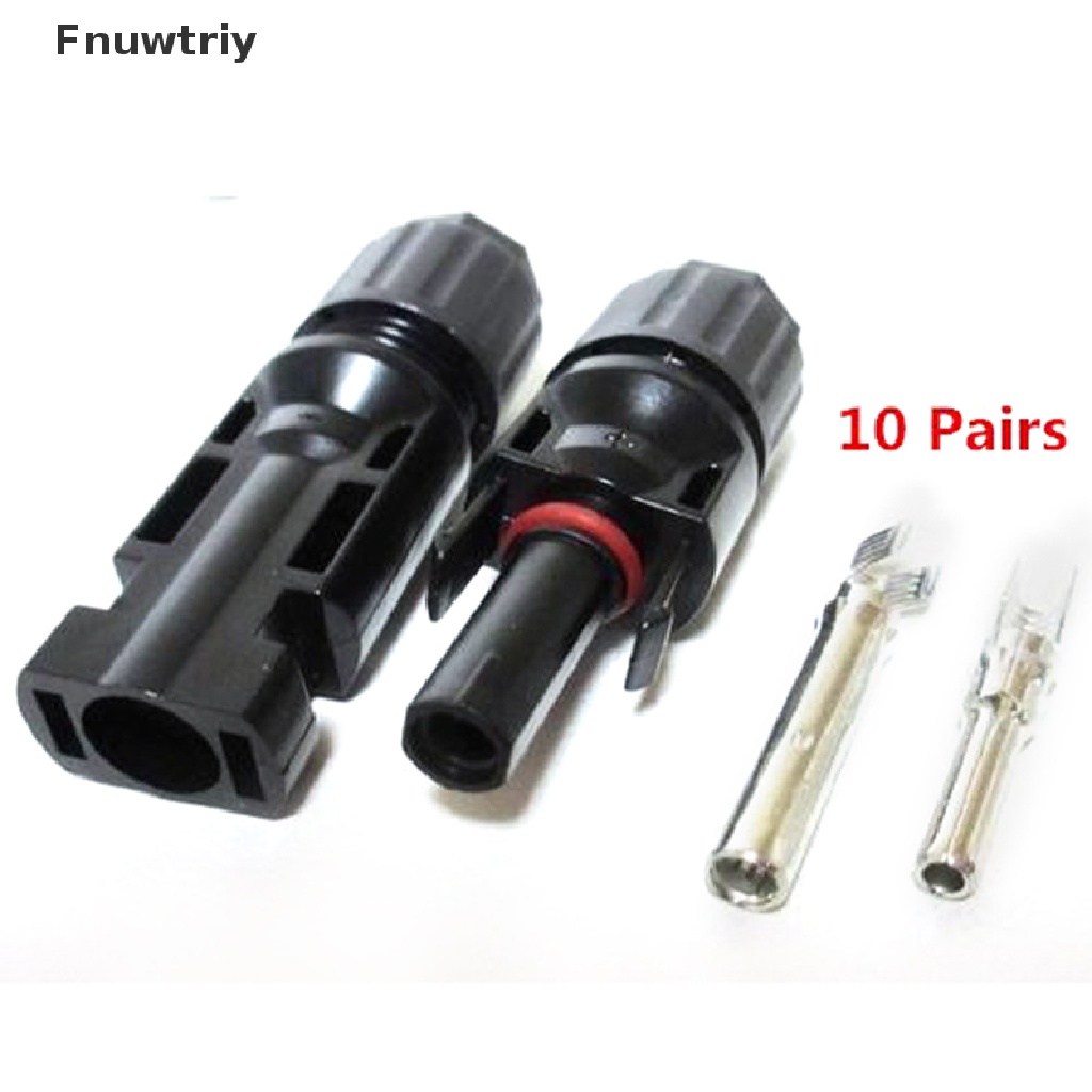 Fnuwtriy MC4 30A Male Female M/F Wire Cable Connector Set Solar Panel IP67 Adapter VN