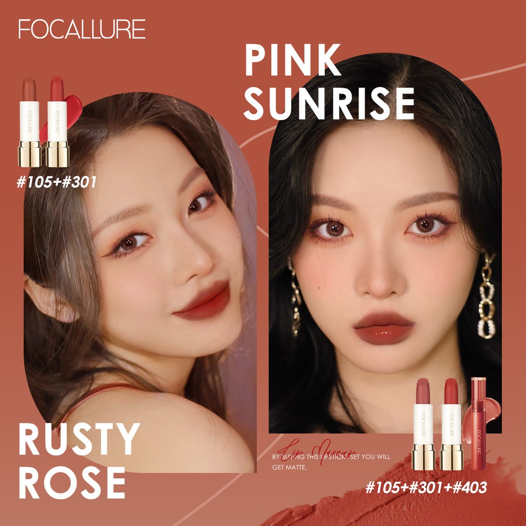 [Hàng mới về] Son môi Focallure mềm mịn chống nước không bết dính tiện dụng