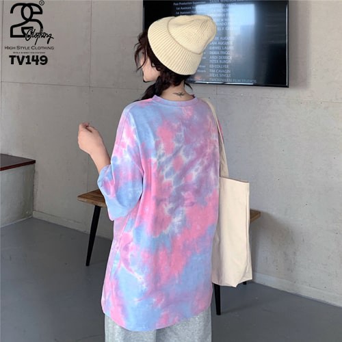 Áo Thun Tay Lỡ 2s Clothing Áo Phông Loang Màu Unisex Nam Nữ Cotton Oversize Form Rộng Giá Rẻ In Hình Drew Basic TV149