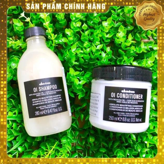Bộ Dầu gội và dầu xả dòng OI từ DAVINES siêu mượt cho mọi loại tóc Ý 250ml