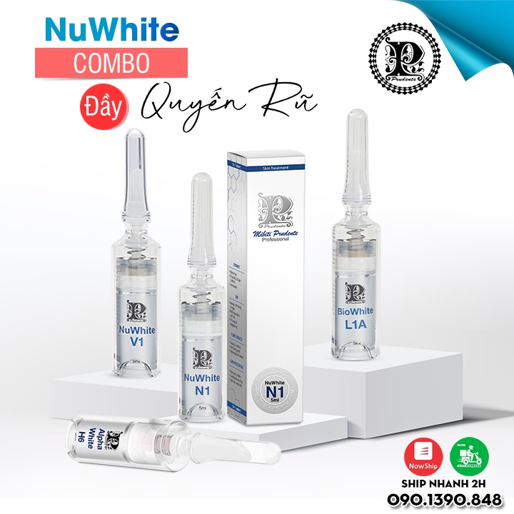 [Nhập Khẩu Mỹ] Combo Kem Làm Hồng Khử Thâm NuWhite (N1+V1+H6+L1A+M1) – Dòng SP Mang Lại Hiệu Quả Cực Nhanh Sau 7 Ngày SD