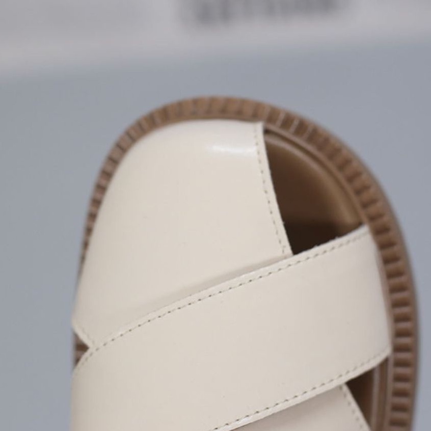 ZinZin99- Dép sandal rọ nữ 2 nan chéo bản to  chất da mềm đế 3cm- giày quai hậu 2 bản mẫu mới đế đúc
