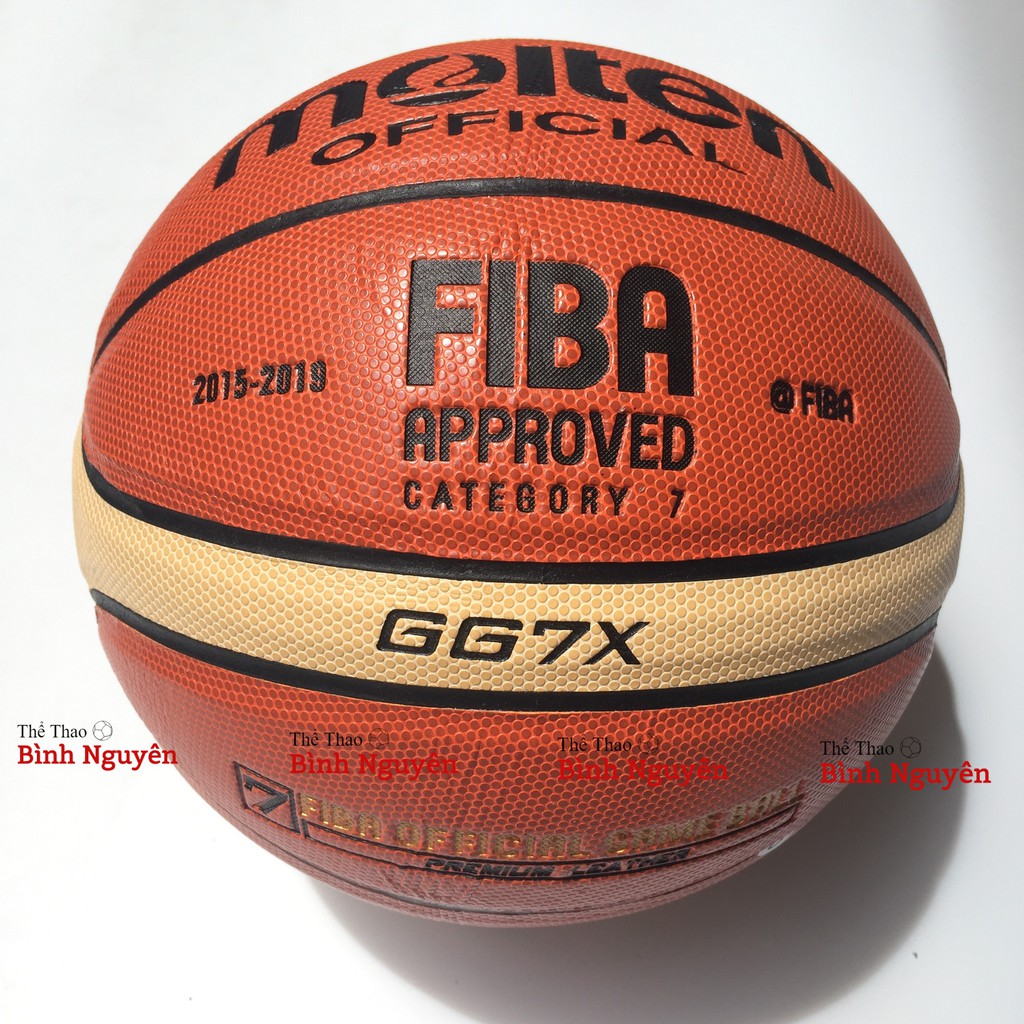 Bóng rổ Molten FIBA GG7X size 7 da PU chơi indoor outdoor TẶNG kim bơm + túi lưới banh đẹp bền bám tay tốt nhồi