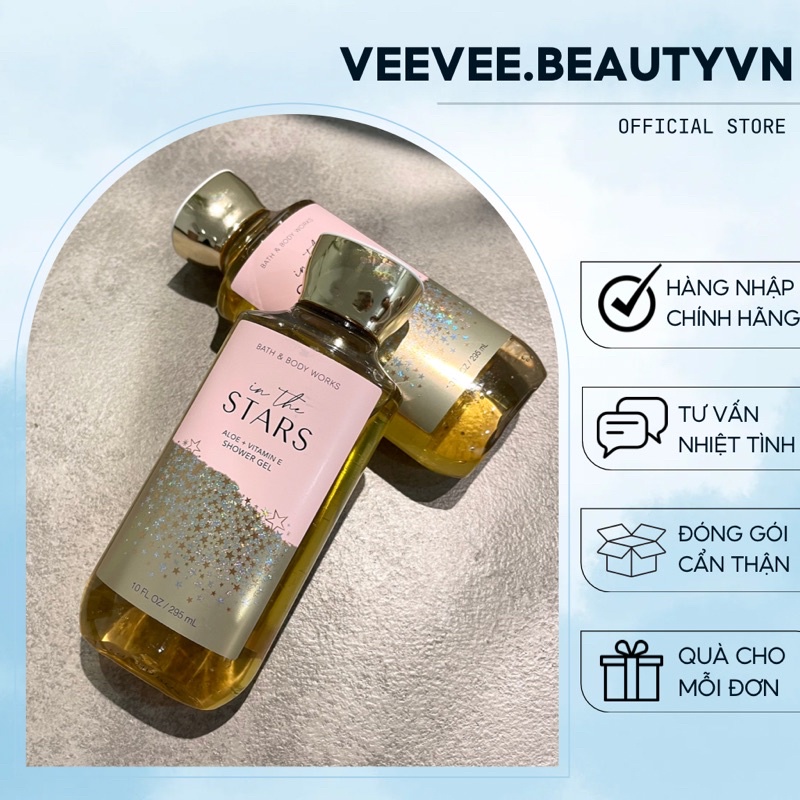 Shower Gel IN THE STARS 295ml - Sữa Tắm Dạng Gel Bath and Body Works BBW Hương Nước Hoa Nữ Thơm Lâu Body Mist