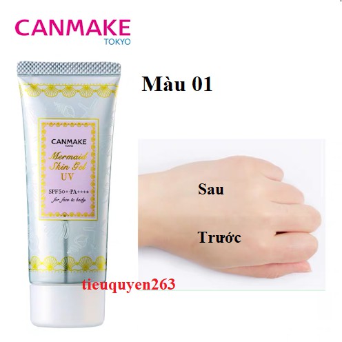 [Canmake-Nhật Bản] Kem lót chống nắng Mermaid Skin Gel UV | BigBuy360 - bigbuy360.vn