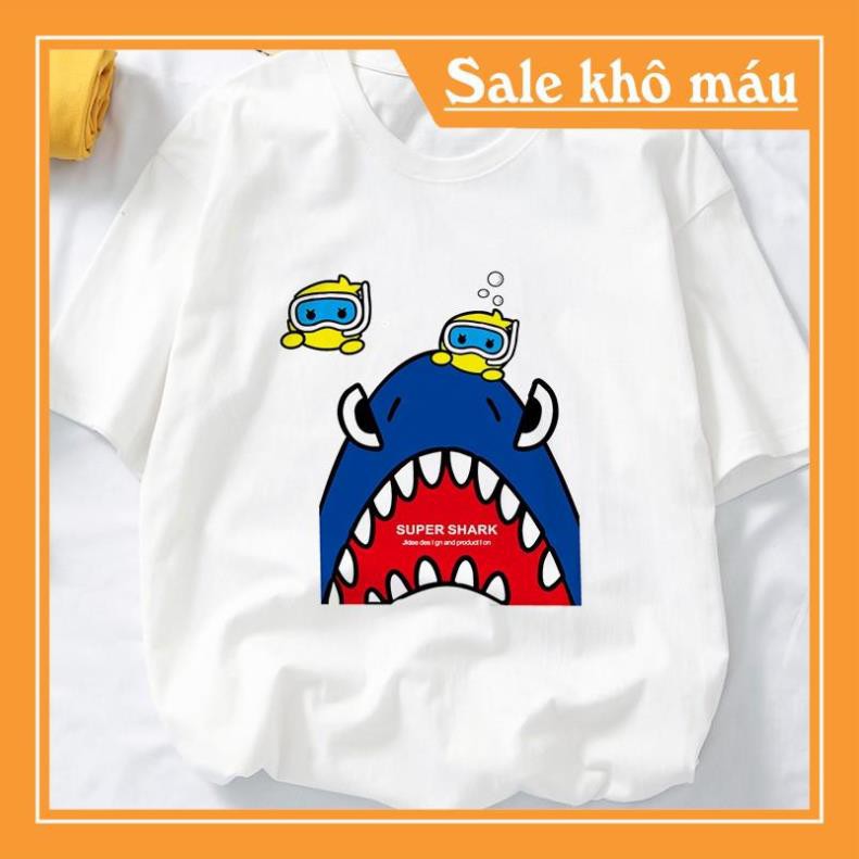(DEAL HOT) Áo thun Unisex ngắn tay Super Shark CODE33