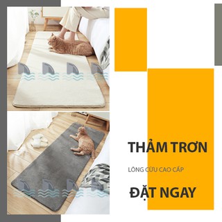THẢM trang trí phòng ngủ/ Thảm chùi chân lau chân lông cừu trơn cao cấp