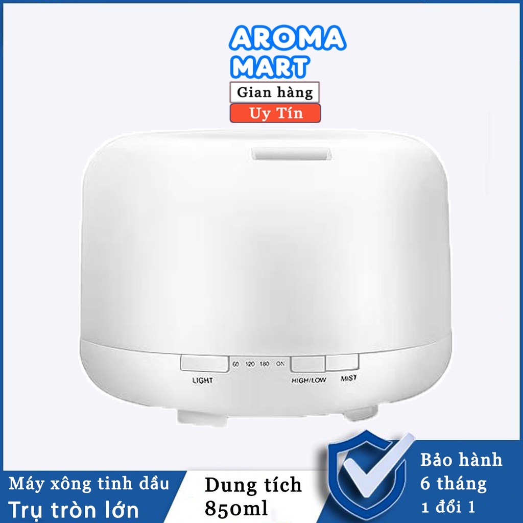Máy Xông Tinh Dầu Phòng Ngủ Siêu Âm Dung Tích Lớn 850ml AROMA Mart
