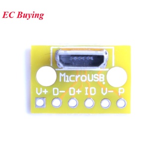 Đầu Chuyển Đổi Micro Usb 2.0 Cái 2.54mm Pcb 180 Độ
