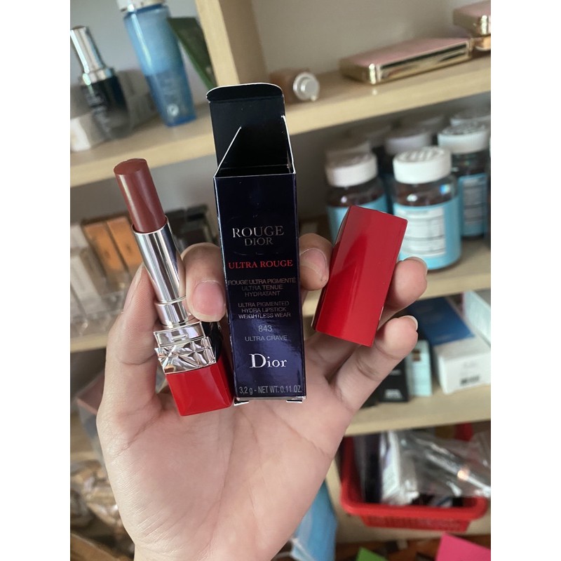 Son Dior 843 Ultra Crave Ultra Rouge Vỏ Đỏ.