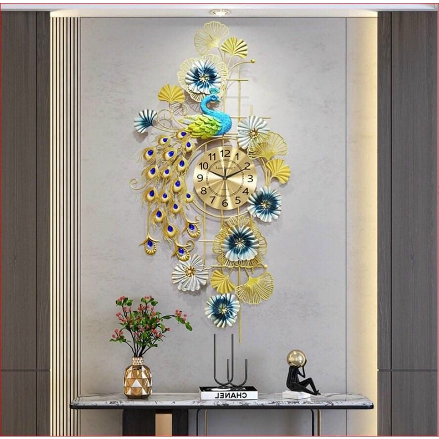 Đồng Hồ Treo Tường trang trí cao cấp-Mã2996-Kt=100x55cm-Tranh decor kim loại hiện đại đẹp,rẻ-quà tặng ý ngĩa-bh 5 năm