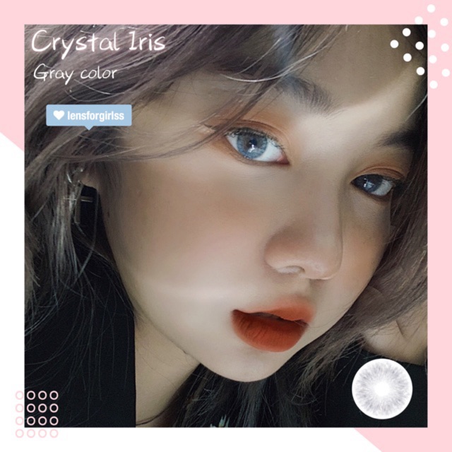Kính áp tròng xám siêu thực Siesta Crystal iris gray dành cho mắt nhạy cảm - Pc Hydrogel | Hạn sử dụng 6 tháng