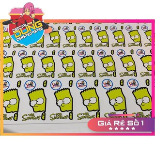 Tem Simpson dán trang trí bảng số