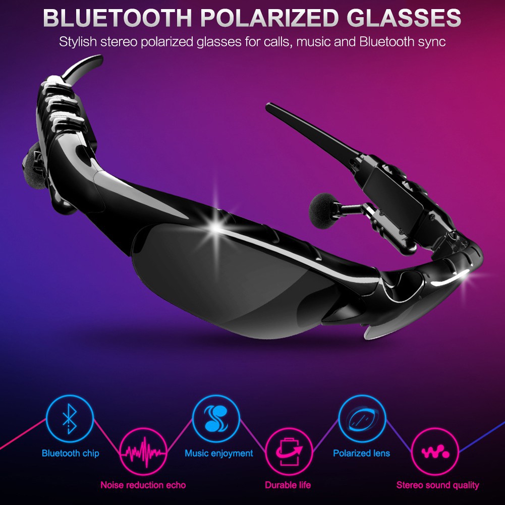 Kính Mát Thông Minh Kết Nối Bluetooth 5.0 Kèm Phụ Kiện