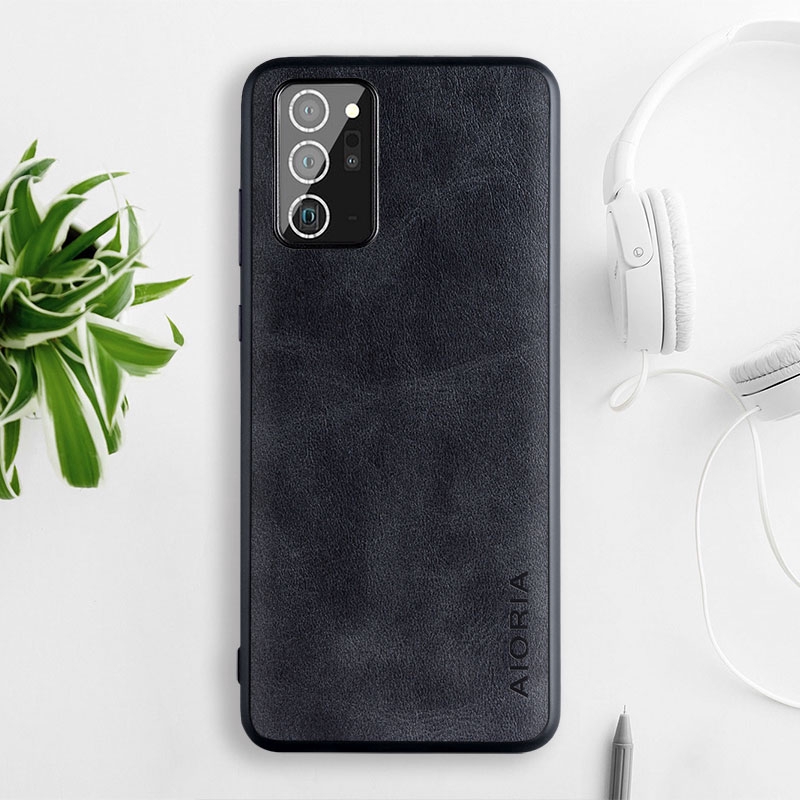 Ốp Điện Thoại Da TPU Kiểu Vintage Thời Trang Cho Samsung Galaxy Note 20 plus 5G