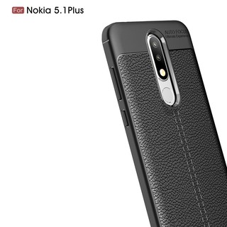 Ốp điện thoại bằng TPU mềm kiểu da cho Nokia 5.1 plus
