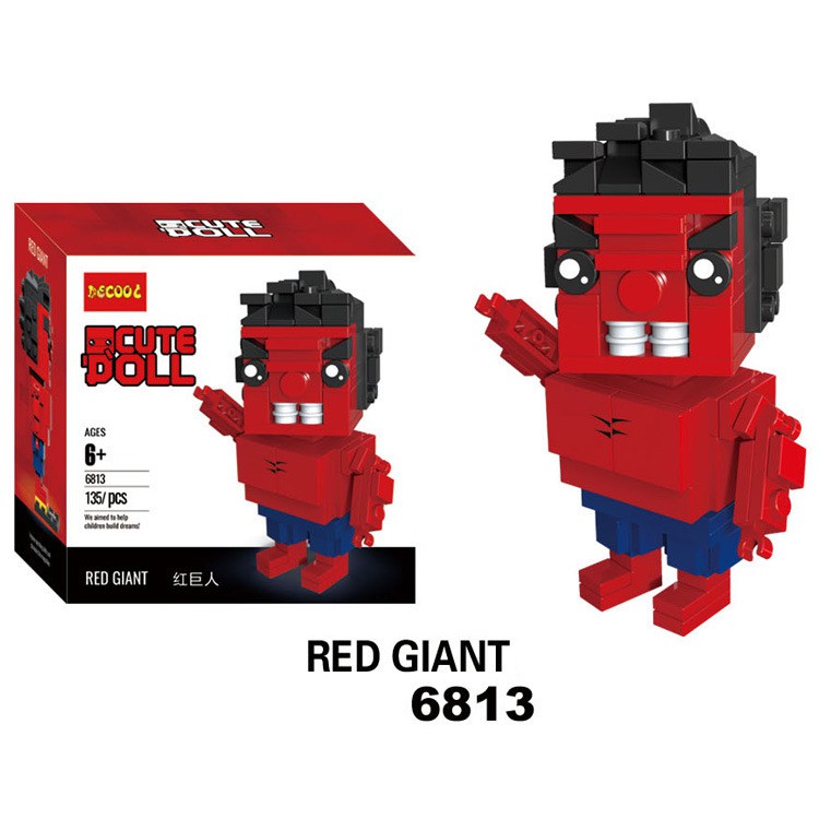 Brick Headz các nhân vật siêu anh hùng - Đồ chơi Lắp ghép Mô hình Iron Man Mini Minifigures DECOOL 6809-6814 BrickHeadz