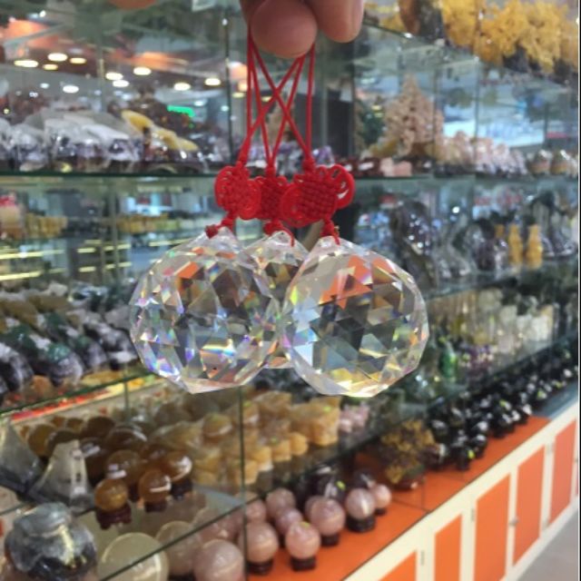 Cầu Đa Giác Pha Lê Trắng Giác