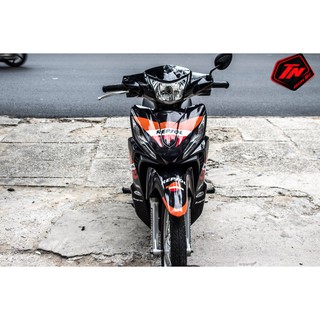 Tem Trùm Wave Rsx Repsol Đen Cam