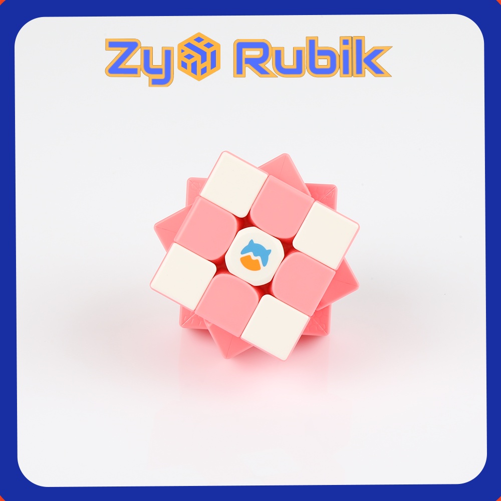Rubik 3x3x3 GAN Monster Go Cloud Pink (Stickerless hồng) - Đồ Chơi Rubik 3 Tầng - ZyO Rubik