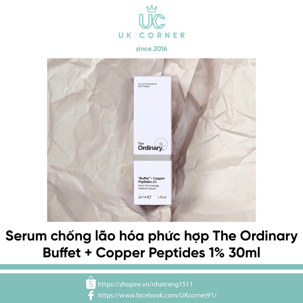 [Serum] Tinh chất chống lão hóa phức hợp The Ordinary Buffet 30ml/60ml + Copper peptides 1% 30ml