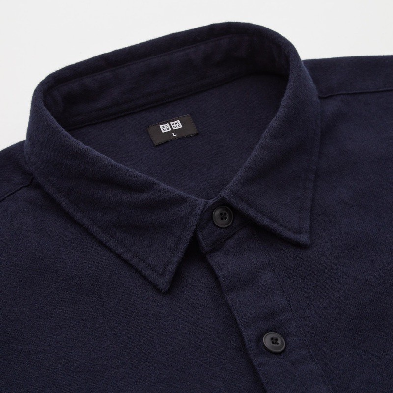 Áo sơ mi chui đầu nam flannel dài tay thời trang của UNIQLO | BigBuy360 - bigbuy360.vn