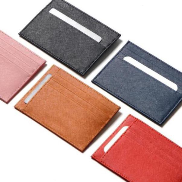 [SIÊU SANG]  Ví mini nữ, ví nam Bóp Cardholder ZERO Da Saffiano Nhập Khẩu Cao Cấp Chống Thấm Nước Unisex