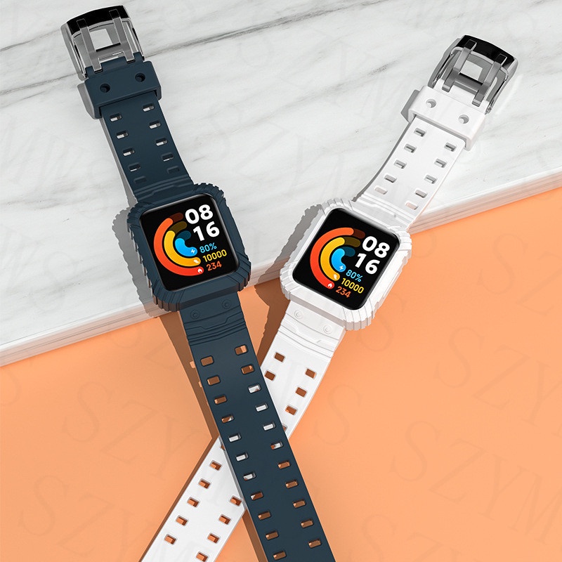 Dây Đeo Silicone 2 Trong 1 Cho Đồng Hồ Thông Minh Redmi Watch 2 Lite 2 / Xiaomi POCO