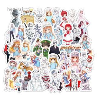 Nhãn dán trang trí hình nhân vật anime thủ công đáng yêu