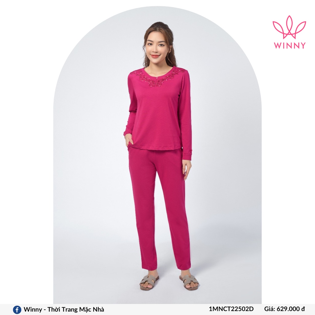 Bộ mặc nhà tay dài quần dài cotton Winny - 1MNCT22502D