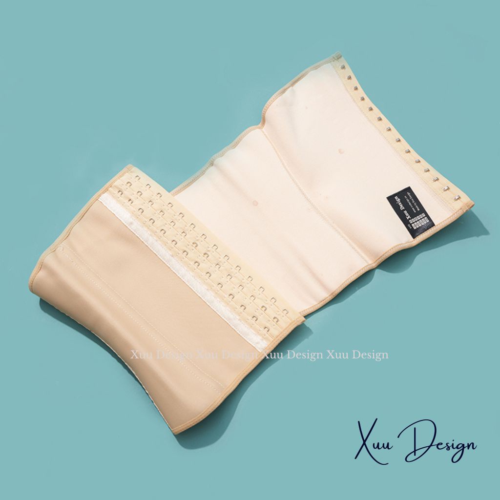 Gen nịt bụng Latex giảm eo thon gọn bụng sau sinh XUU 4 xương thép định hình chống cuộn thoáng khí( tặng kèm nới)-LATEX4