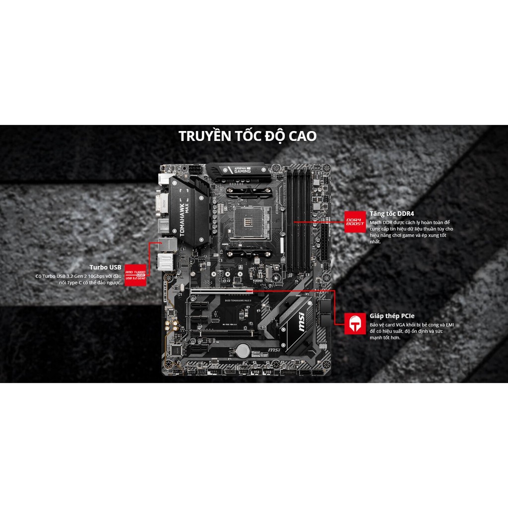 Mainboard MSI B450 TOMAHAWK MAX II - Hàng chính hãng BH 36 tháng | BigBuy360 - bigbuy360.vn