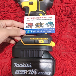 Đế chuyển từ pin makita  sang xài cho máy dewalt