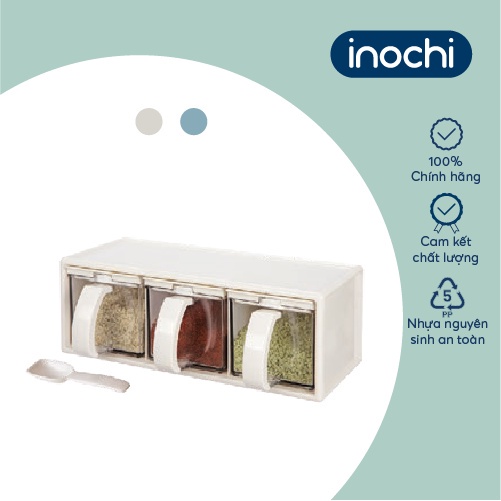 Bộ hộp đựng gia vị yoko inochi màu Cà phê/Xanh nhạt/Trắng sữa